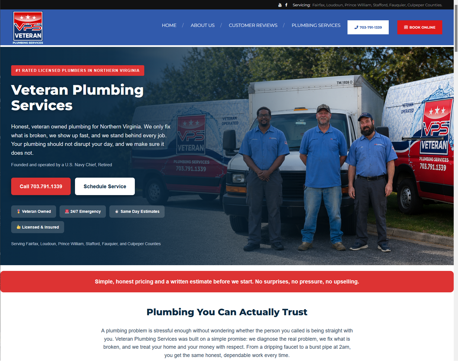 Veteran Plumbing Services, HILARTECH digital advisory client